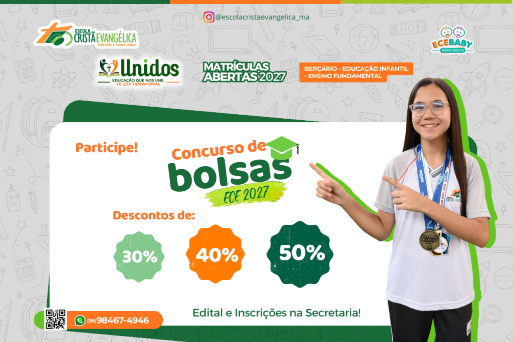 EDITAL	 CONCURSO DE BOLSAS 2027 – ESCOLA CRISTÃ EVANGÉLICA